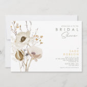Invitation de douche nuptiale Fleur sauvage (Devant)