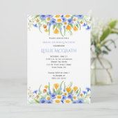 Invitation de douche nuptiale Fleur sauvage (Debout devant)