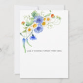 Invitation de douche nuptiale Fleur sauvage (Dos)