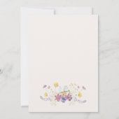 Invitation de douche nuptiale Fleur sauvage (Dos)