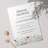 Invitation de douche nuptiale Fleur sauvage