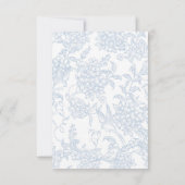Invitation de douche nuptiale Fleur sauvage bleu (Dos)