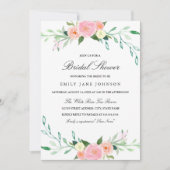 Invitation de douche nuptiale Fleur sauvage d'aqua (Devant)