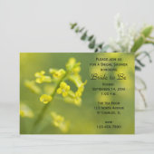 Invitation de douche nuptiale Fleur sauvage jaune (Debout devant)