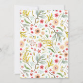 Invitation de douche nuptiale Fleur sauvage jaune (Dos)