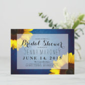 Invitation de douche nuptiale - Fleurs de soleil e (Debout devant)