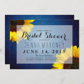 Invitation de douche nuptiale - Fleurs de soleil e (Devant / Derrière)