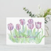 Invitation de douche nuptiale Fleurs de tulipes vi (Debout devant)