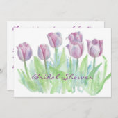 Invitation de douche nuptiale Fleurs de tulipes vi (Devant / Derrière)