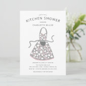 Invitation de douche nuptiale Floral Apron Kitchen (Debout devant)