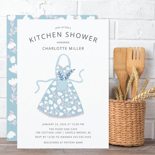 Invitation de douche nuptiale Floral Apron Kitchen