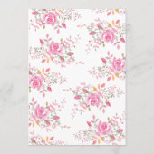 Invitation de douche nuptiale Floral Rose (Dos)