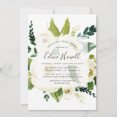 Invitation de douche nuptiale florale Alabaster (Devant)