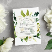 Invitation de douche nuptiale florale Alabaster