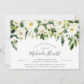 Invitation de douche nuptiale florale Alabaster (Devant)