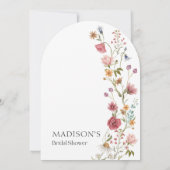 Invitation de douche nuptiale florale Arch (Dos)