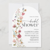 Invitation de douche nuptiale florale Arch (Devant)