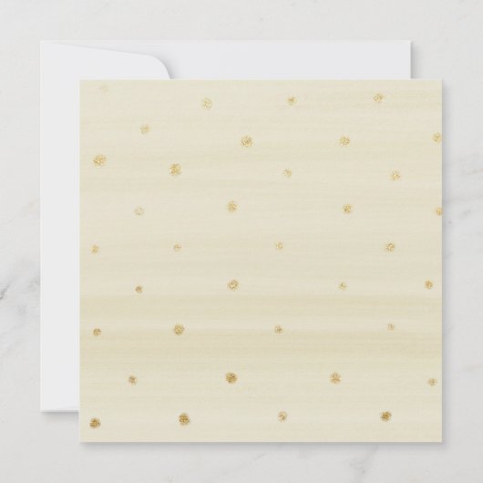 Invitation de douche nuptiale Florale d'or moderne (Dos)