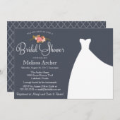 Invitation de douche nuptiale, florale et Mariage (Devant / Derrière)