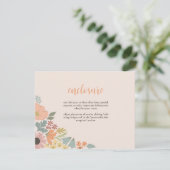 Invitation de douche nuptiale florale Insertion (Debout devant)