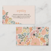 Invitation de douche nuptiale florale Insertion (Devant / Derrière)