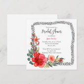 Invitation de douche nuptiale florale moderne (Devant / Derrière)