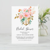 Invitation de douche nuptiale florale moderne (Debout devant)