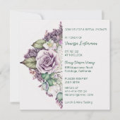 Invitation de douche nuptiale florale peinte (Devant)