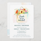 Invitation De Douche Nuptiale Fraîche Du Marché (Devant / Derrière)