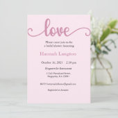 Invitation de douche nuptiale, Futur Mme, Amour (Debout devant)