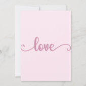 Invitation de douche nuptiale, Futur Mme, Amour (Dos)