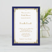 Invitation de douche nuptiale, grand Gatsby, blanc (Debout devant)