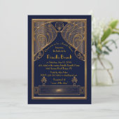 Invitation de douche nuptiale, grand Gatsby, Marin (Debout devant)