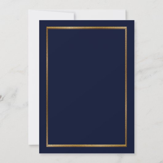 Invitation de douche nuptiale, grand Gatsby marine (Dos)