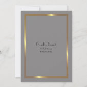 Invitation de douche nuptiale, grand Gatsby, or gr (Dos)