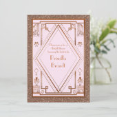 Invitation de douche nuptiale, grand Gatsby, parti (Debout devant)