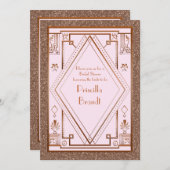 Invitation de douche nuptiale, grand Gatsby, parti (Devant / Derrière)