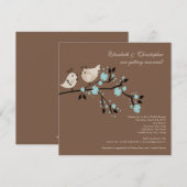 Invitation de douche nuptiale Inséparable moderne (Devant / Derrière)