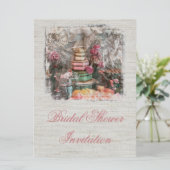 Invitation de douche nuptiale Invitation de gris c (Debout devant)