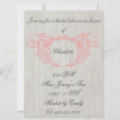 Invitation de douche nuptiale Invitation de gris c (Dos)