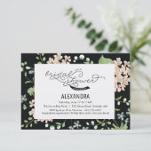 Invitation de douche nuptiale - Jardin, Fleur, Vin (Debout devant)