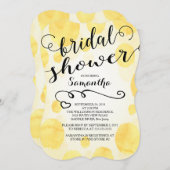 Invitation de douche nuptiale Jaune moderne (Devant / Derrière)