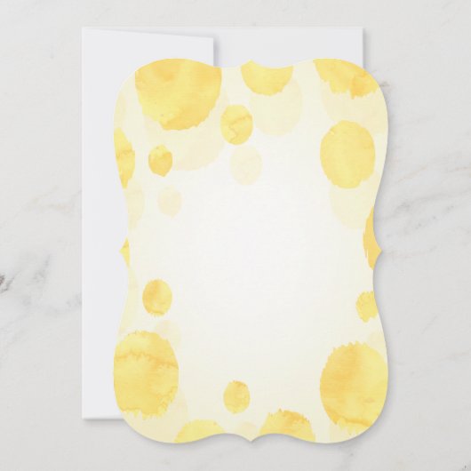 Invitation de douche nuptiale Jaune moderne (Dos)