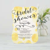 Invitation de douche nuptiale Jaune moderne (Debout devant)