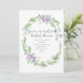 Invitation de douche nuptiale lavande et verdure (Debout devant)
