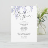 Invitation de douche nuptiale Lavender Wisteria (Debout devant)