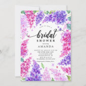Invitation de douche nuptiale Lilac Watercolor (Devant)