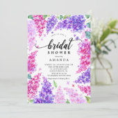 Invitation de douche nuptiale Lilac Watercolor (Debout devant)