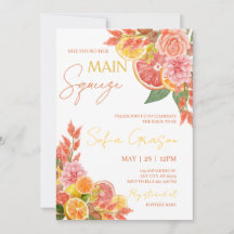 Invitation de douche nuptiale – Main Squeeze