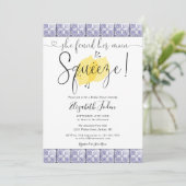 Invitation de douche nuptiale Main Squeeze Lemons (Debout devant)